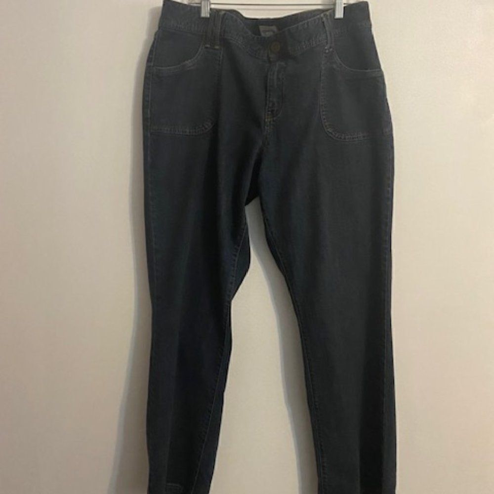 Venezia Flare distressed denim jeans, size 22